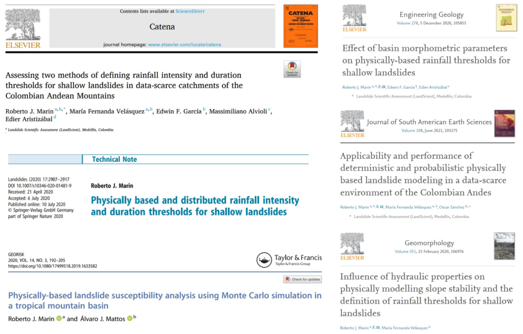 Papers published by LandScient